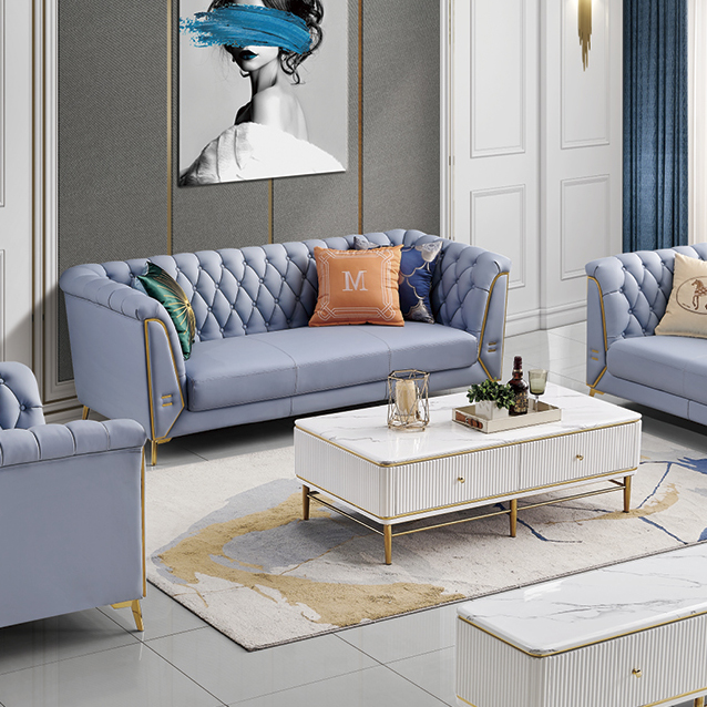 北欧简约超纤科技皮沙发现代小户型客厅双三人位直排皮质沙发组合