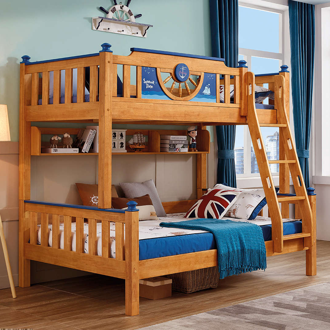 实木上下床高低床双层床子母床 现代简约儿童床 家具