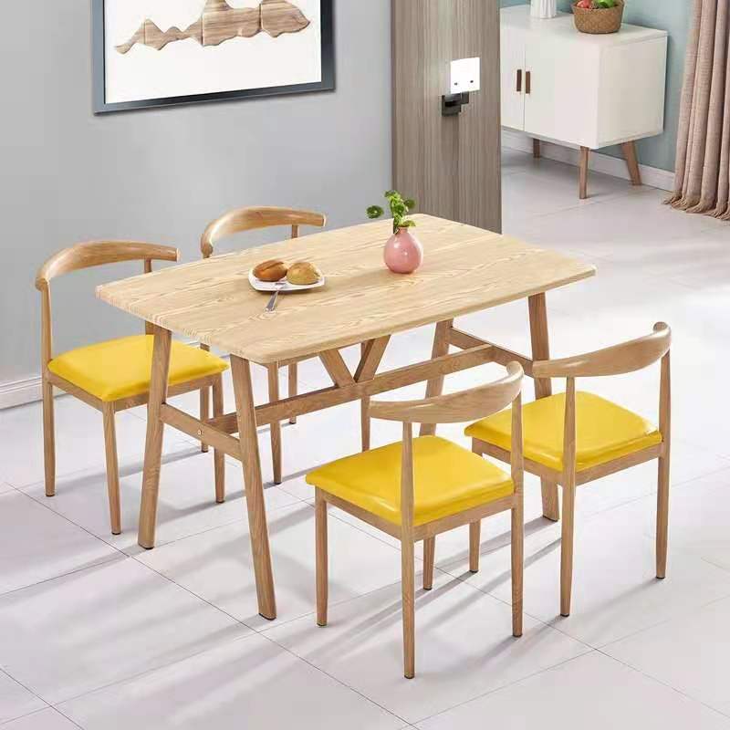 餐桌椅组合家用小户型现代简约北欧出租房用经济型餐厅长方形桌椅