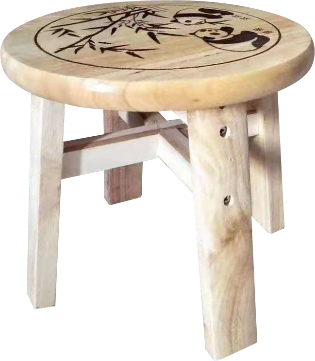 小凳子圆凳子实木家用矮凳木头小板凳原木凳儿童换鞋凳橡木小椅子