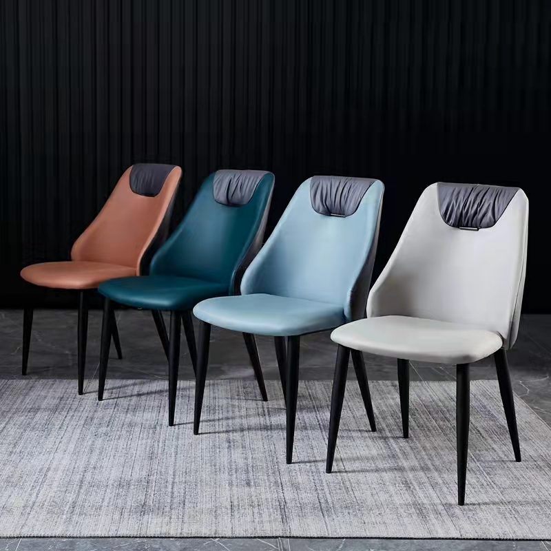 意式极简餐椅轻奢现代简约家用靠背椅子北欧设计师餐桌椅中式椅子