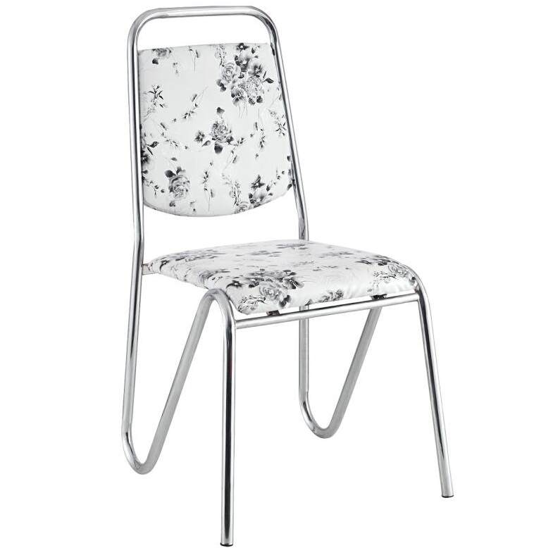 家用餐椅铁艺皮艺简约现代创意长方形玻璃餐桌椅组合成人靠背椅子