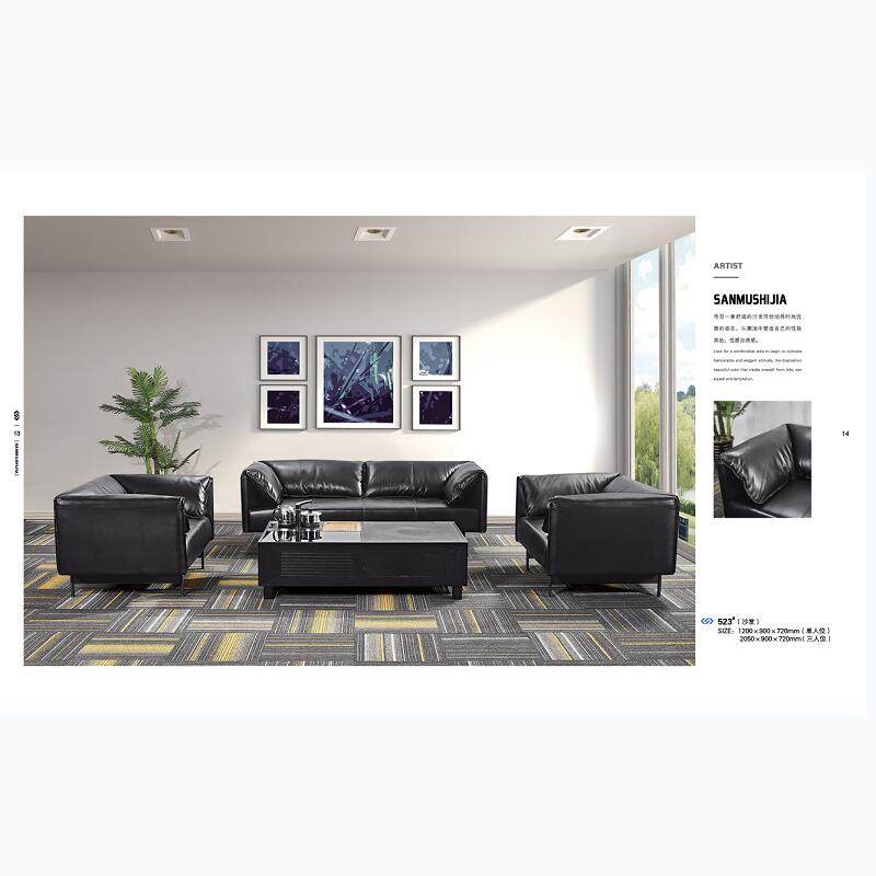 办公沙发真皮沙发接待室商务小型简易套办公室会客区简约现代