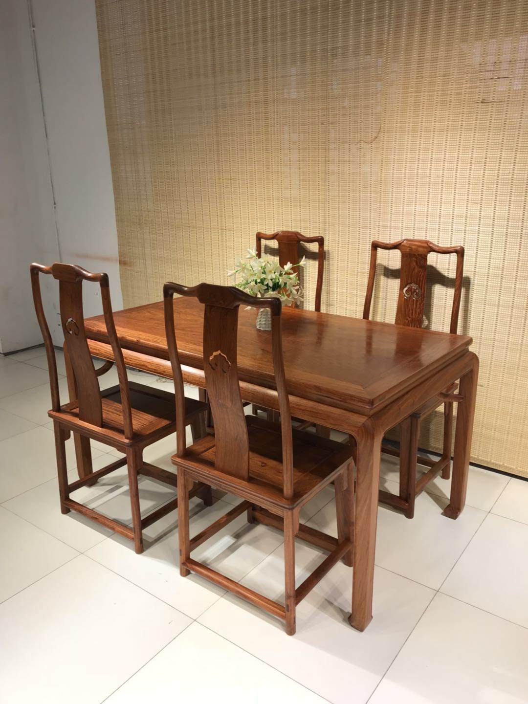 红木餐桌大果紫檀，组合长方形餐桌，中式餐台餐厅实木家具