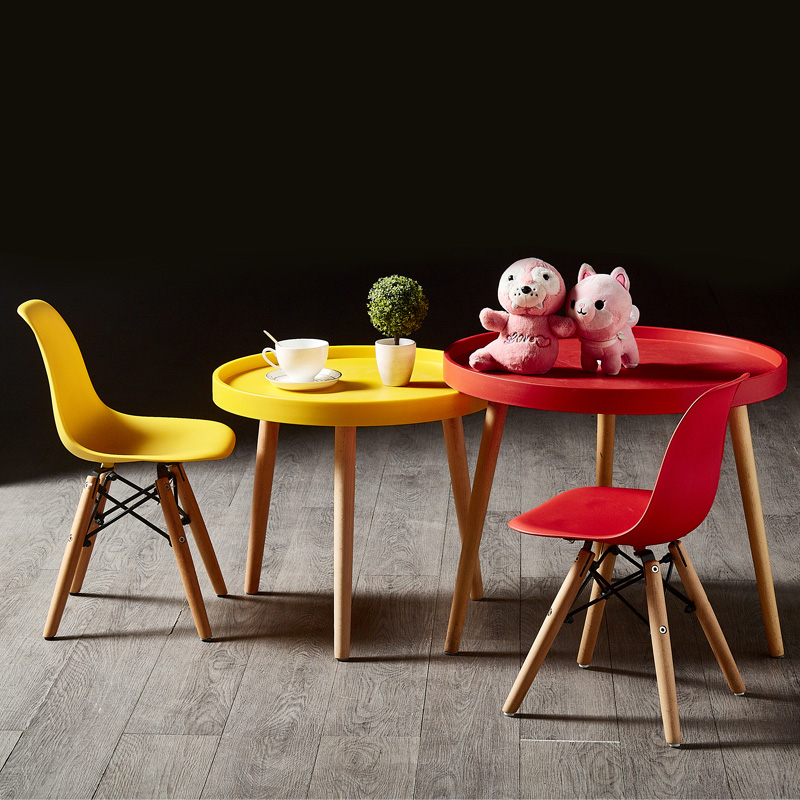 伊姆斯茶几北欧客厅家用创意pp边角几组合ins网红儿童小餐桌