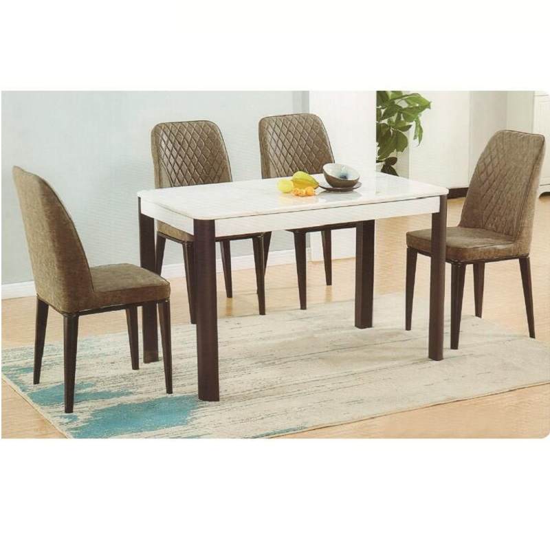 餐桌椅组合现代简约北欧小户型实木可伸缩餐桌长方形饭桌