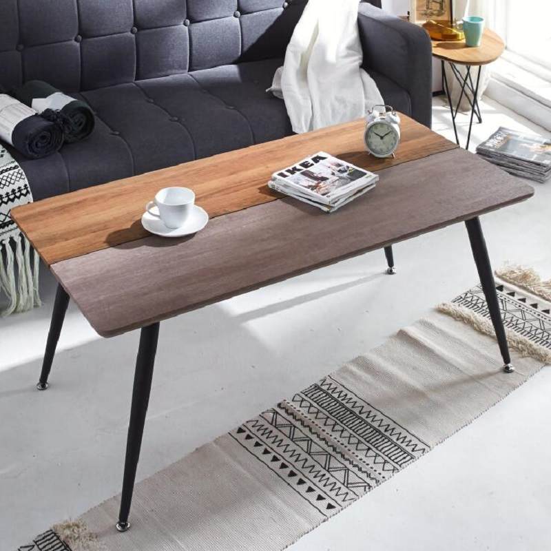 北欧现代简约黑胡桃木长方形餐桌全实木客厅西餐桌小户型咖啡桌
