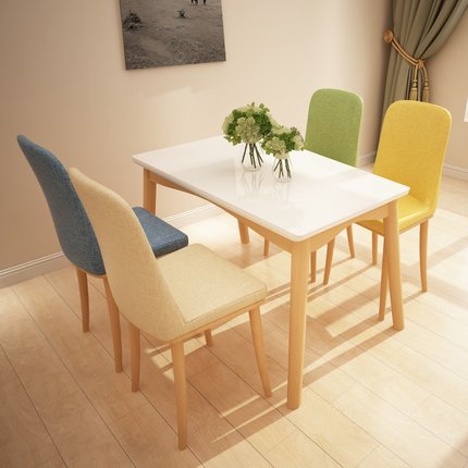 餐桌 长方形实木欧式小户型家用现代简约轻奢餐桌长餐桌