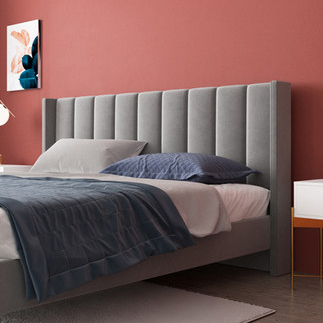 现代简约双人床主卧轻奢绒布床美式布艺软包1.8米ins网红床免拆洗