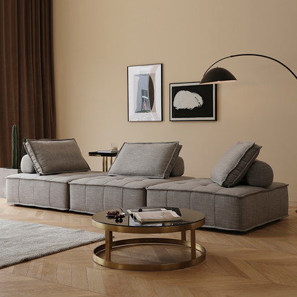 布艺沙发简约现代北欧风小户型客厅自由组合轻奢懒人极简单人沙发
