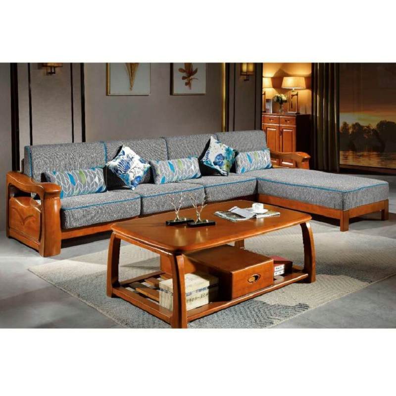 客厅全实木沙发组合中式简约现代小户型三人位木质沙发