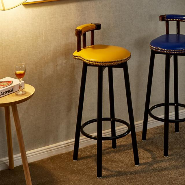 北欧休闲吧台椅现代简约酒吧椅家用复古创意个性时尚高脚椅吧台凳