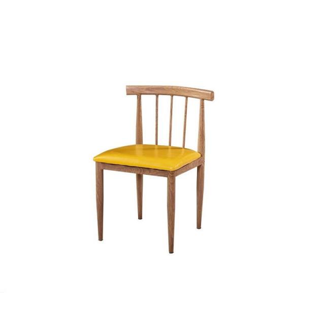 现代简约仿实木铁艺布艺餐厅靠背椅子成人家用书桌椅凳子北欧餐椅