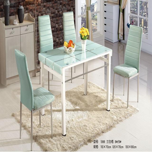 简约餐桌椅组合4人6人家用长方形钢化玻璃餐桌小户型烤漆餐台