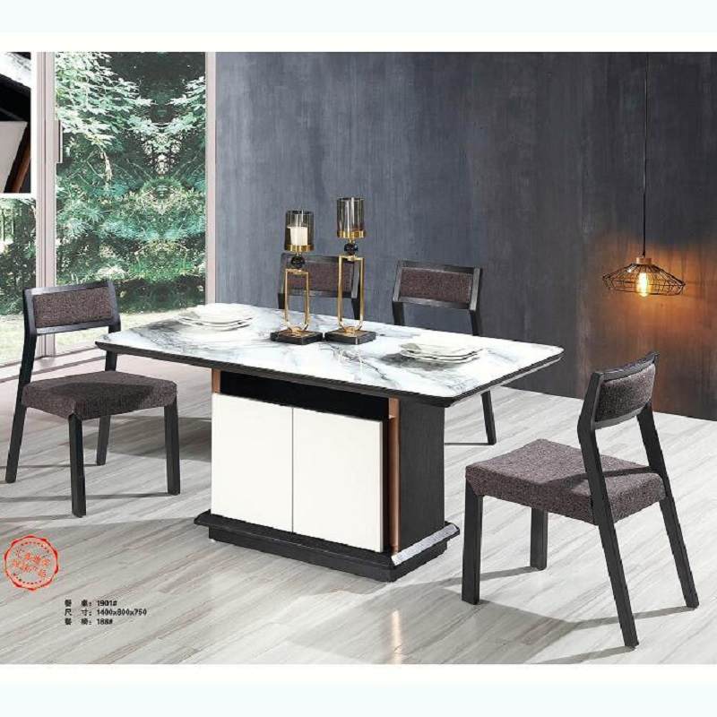 大理石餐桌椅组合现代简约小户型饭桌意式轻奢饭桌子家用北欧餐桌