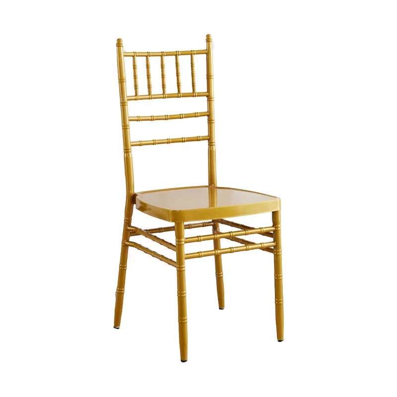 竹节椅子户外草坪婚礼椅子结婚婚庆椅宴会椅白色金色竹节椅酒店椅