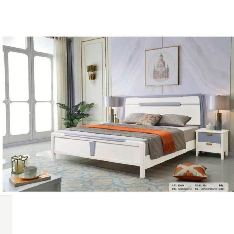 中式实木床1.8米现代主卧轻奢双人床1.5米