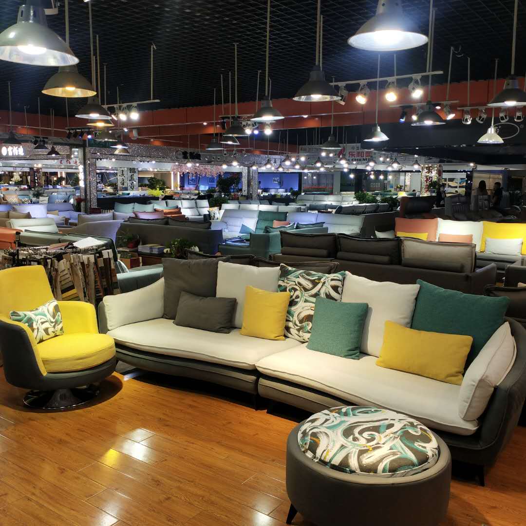 美式轻奢布艺沙发客厅组合套装北欧简约现代科技布沙发家具