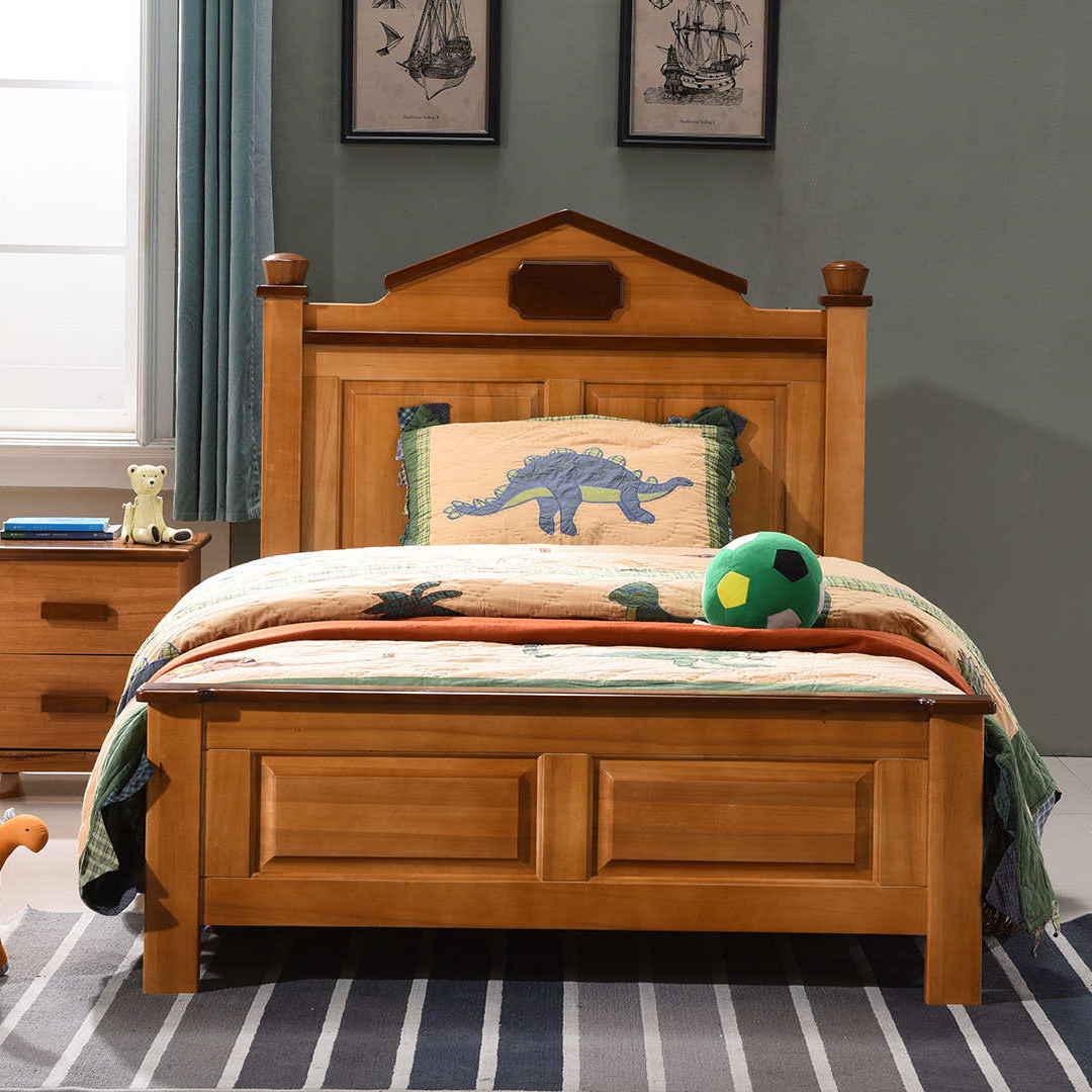 美式实木床1.5双人床1.2米美式乡村床中式实木床家具