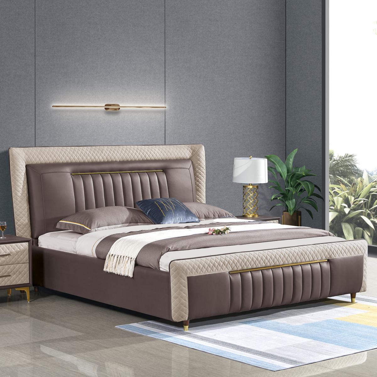 北欧轻奢床现代简约双人床1.8米主卧极简小户型婚床