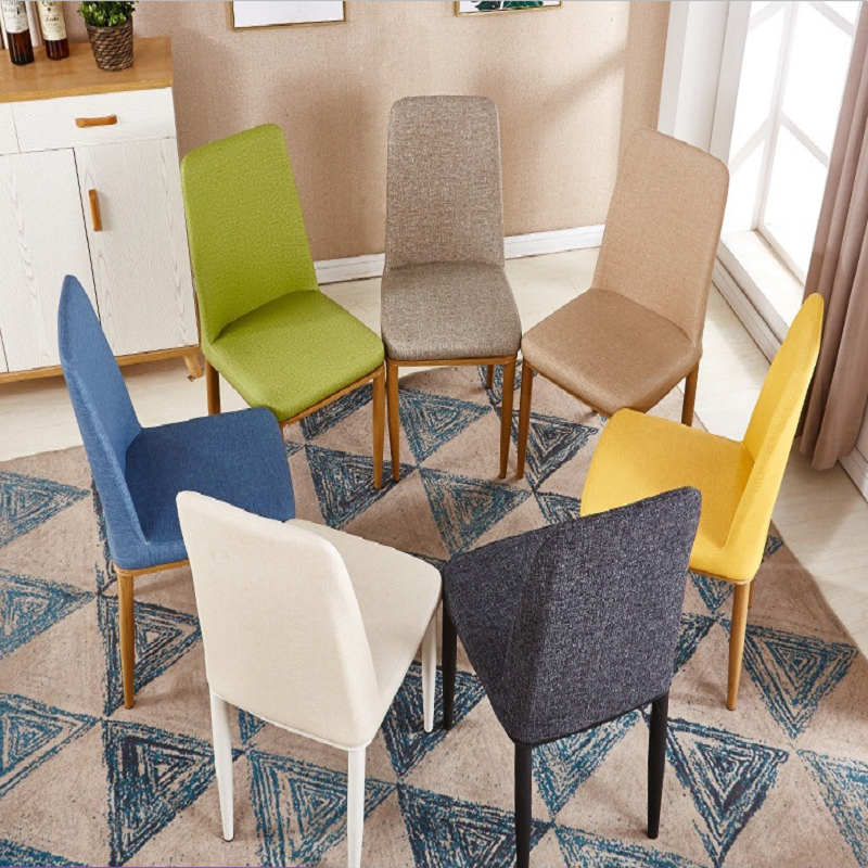 北欧餐椅成人现代简约餐椅时尚酒店餐椅餐桌铁艺软包椅子家用椅子