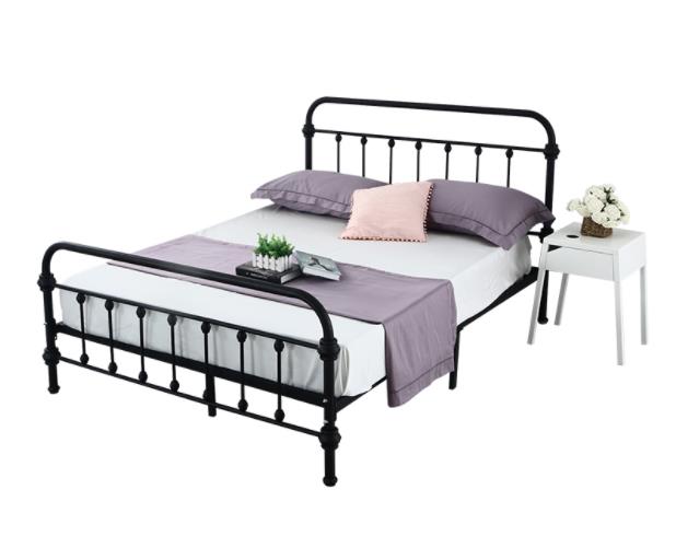 欧式铁艺床双人床现代简约铁床公主床单人床1.5铁架床成人1.8米