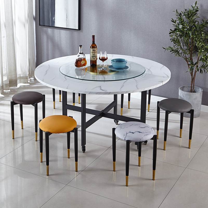 折叠圆桌家用简易大圆桌面可折叠餐桌子饭桌子现代简约多功能餐桌