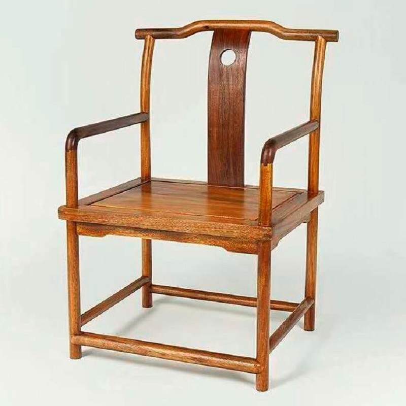 胡桃木主人椅子新中式官帽椅联邦禅意书办公椅实木老板会客茶餐椅